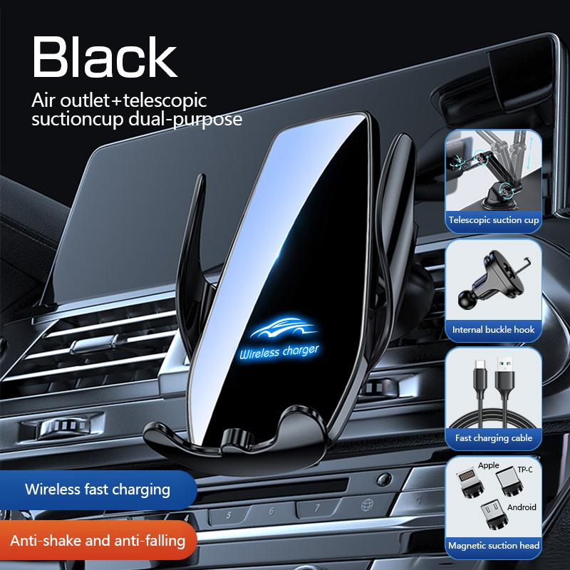 Автомобильный кронштейн для мобильного телефона, автоматическое открытие и закрытие, универсальный держатель для автомобильного телефона с беспроводной зарядкой, автомобильный вентиляционный кронштейн для автомобиля