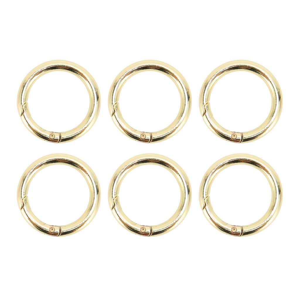 20Pcs Spring O Rings 1.69in Diameter 0.24in Thick Strong Copper Secure Closure Spring Buckles for Purse Bag Jewelry