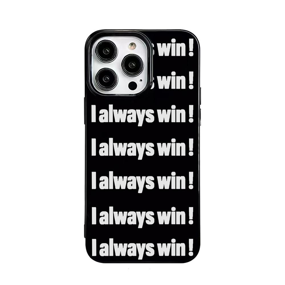 Luxury Clmj I Always Win Phone Case for iPhone 17 17e 16e 16 15 14 13 12 11 X XS XR XSMAX Air Pro Max Plus Double-layer