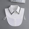 Women White Fake Collar Shirt Women's Lapel Detachable Shirt Collar Girls Sweater False Collar Lapel Blouse Tie Faux Col