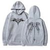 2025 popular wing print hoodie men's long sleeved fashionable sportswear unisex fashionable new street clothing casual