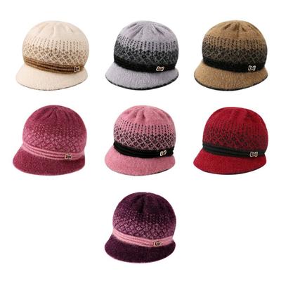 Утепленные теплые шапки Мягкие шапки-бини Защита ушей Теплые береты Для среднего и пожилого возраста