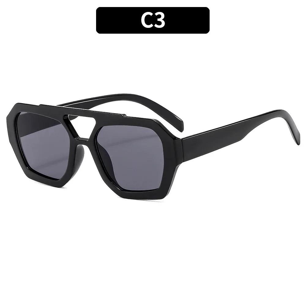 Ретро женские солнцезащитные очки с двойными мостами в большой оправе леопардовые коричневые очки с градиентом модные роскошные дизайнерские солнцезащитные очки мужские оттенки