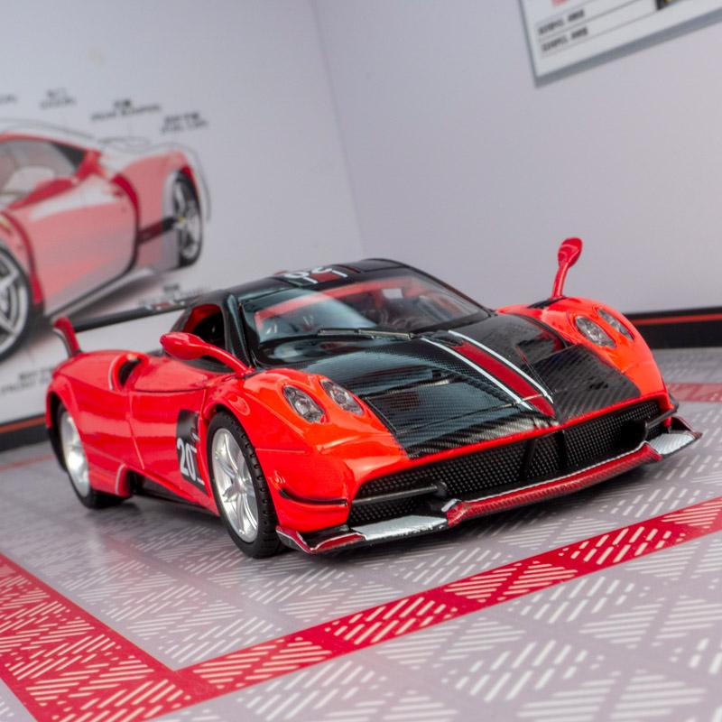 1/32 Модель суперкара Pagani BC из сплава, двери открываются со звуком и светом, украшения для автомобиля