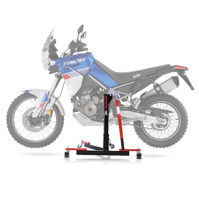 Bequille d'atelier Centrale Power Evo pour Aprilia Tuareg 660 / Rally 22-25 rouge