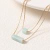 Независимый сайт Новое геометрическое ожерелье из натурального камня для женщин Нишевый дизайн Легкая роскошная двухслойная цепочка из полудрагоценных камней на ключицу