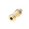 Electric Guitar Bass 6.35Mm Socket Stereo 1/4 Inch Output Jacks Plug Brass Straight Tube Style Jack Anti-Noisy Plug Socket