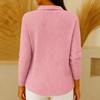 Women's Fashionable Loose-Fit Knitted Casual Solid-Colour Long-Sleeved Top