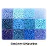 6000Pcs/box Glass Seed Beads For DIY Bracelet Necklace Jewelry Making Accessories