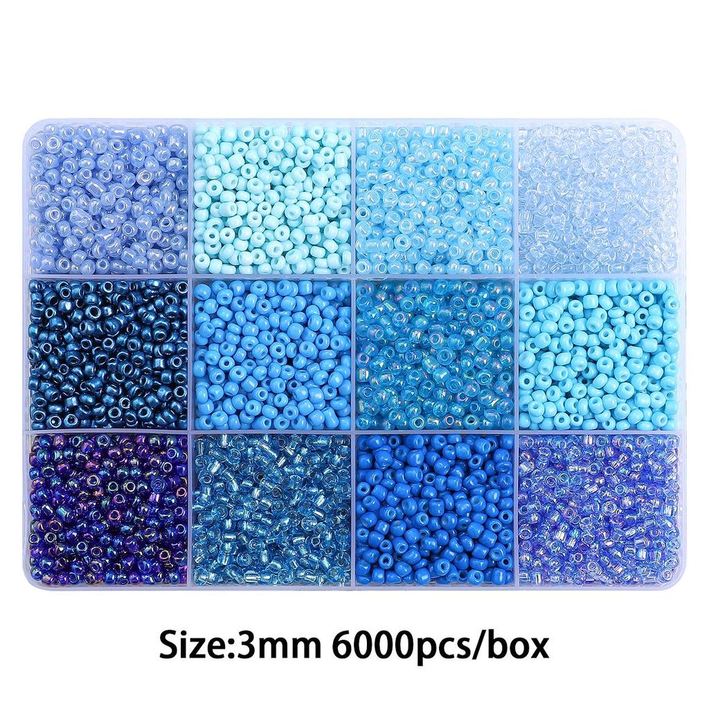 6000Pcs/box Glass Seed Beads For DIY Bracelet Necklace Jewelry Making Accessories