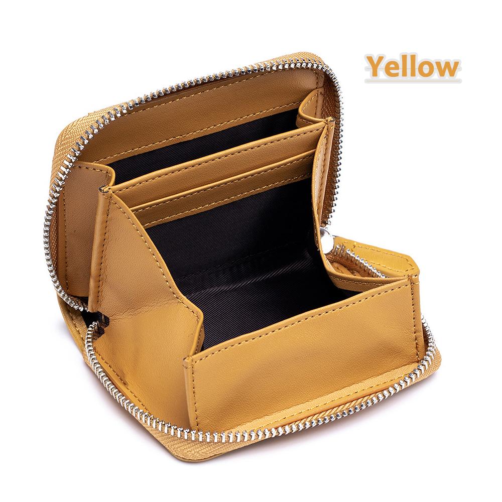 Модные сумки-держатели для монет из натуральной кожи, банковские кредитные карты, RFID-блокирующий кошелек для мужчин и женщин, тонкие небольшие монеты, ключи, карты, сумка на молнии