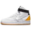 NBA X Air Force 1 High 07 LV8 White University Gold Men Sneakers Wolf-Grey CT2306-101