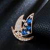 Vintage Style Full Rhinestone Mens Suit Lapel Pin Set Elegant Alloy Brooch Groom Wedding Gift