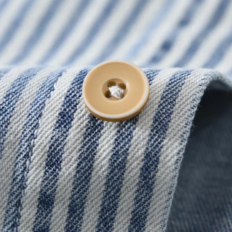 Новые модные джинсовые рубашки для мужчин, весна/осень, уличная одежда, джинсовая рубашка с длинным рукавом, облегающая повседневная мужская рубашка в полоску, молодежная верхняя рубашка