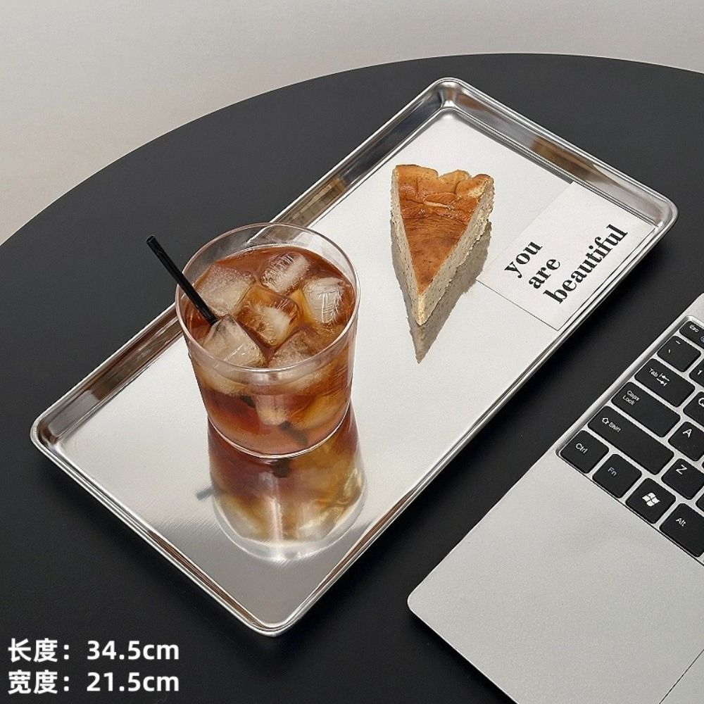 Stainless Steel Nordic Kitchen Tray Kitchen Storage Food Storage Tray Kitchen Coffee Shop Use