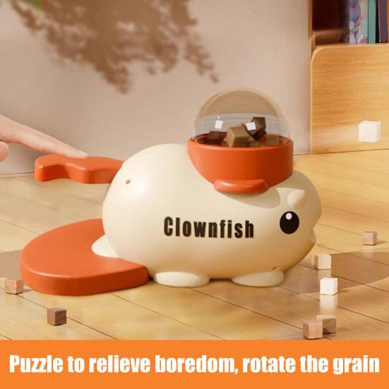 Dog Interactive Treat Dispenser Toy 2-in-1 Food Puzzle Slow Feeder Whale/Clownfish Shape Pet Enrichment Toy for Small Medium Dogs Cats IQ Training