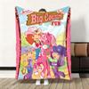 Cute Cartoon s-Strawberry S-Shortcake Throw Flannel Fluffy Soft Blanket Warm Skin-Friendly Throw for Sofa Bed Office Nap Winter