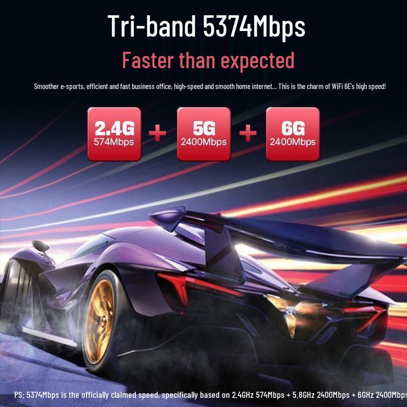 MT7922 WiFi 6E Трехдиапазонная беспроводная сетевая карта PCIe 5374 Мбит/с с Bluetooth 5.3 для настольных компьютеров