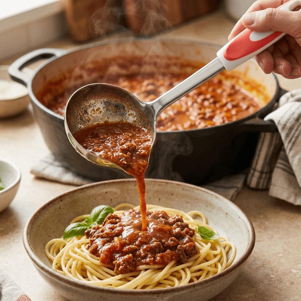 Smooth Side Spout Ladle Rustless Steel Dripping Spoon Porridge Spoon Sauce Dripping