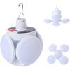LED Folding Football Bulbs,Solar Camping Light with LED Lantern Hanging Hook,Portable Tent Lamp Rechargeable EU plug