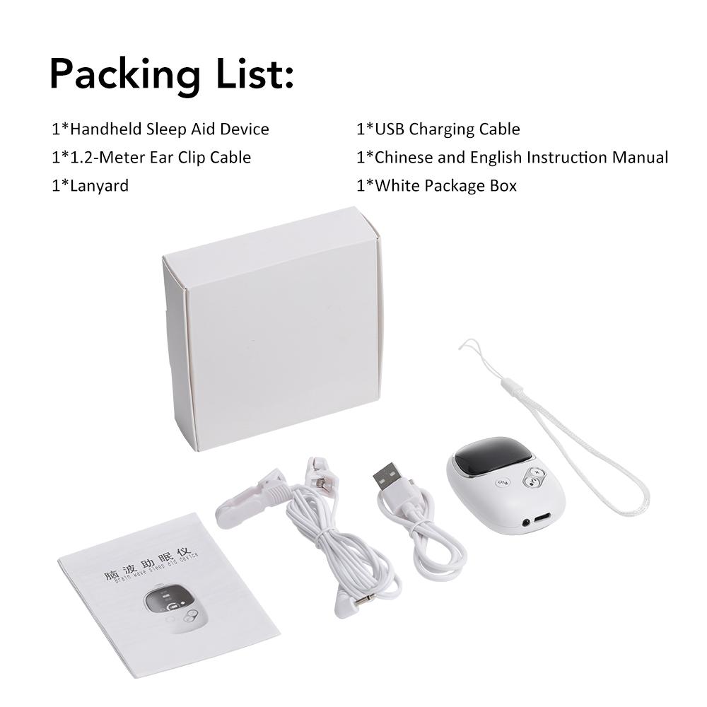 2-в-1 Устройство для улучшения сна CES Микротоковая импульсная терапия Клипса для уха Устройство для сна Релаксация Тревога Бессонница Портативное устройство для гипноза