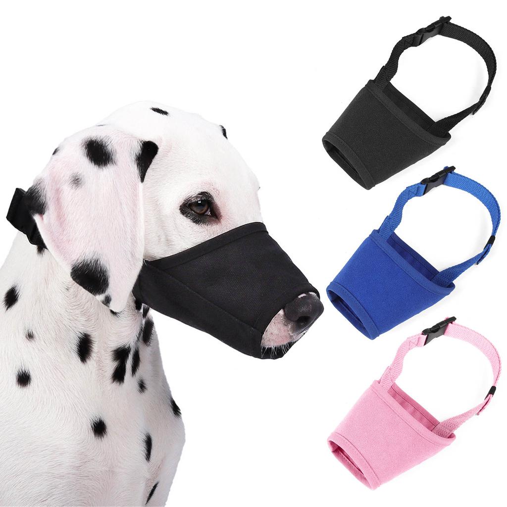 Adjustable Dog Muzzle Prevents Biting Barking and Chewing with Breathable Fabric for Various Size Dogs Outdoor Supply