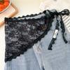 Fashion Lace Splicing Strap Decoration Foreign Style Triangle Towel Fart Curtain Apron Chic Pure Desire Style Short Skirt