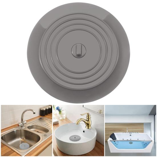 2 Pack Kitchen Sink Bathtub Stoppers Easy Installation Odor-Blocking Seal Kitchen Sink Bathtub Drain Cover