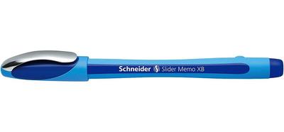 Шариковая ручка Schneider Slider Memo XB, Extra Bold, Набор из 3 шт., Синие чернила, SM150203