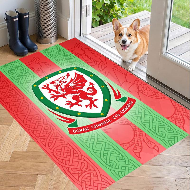 Soft Floor Carpet Wales Rugby Pattern Area Rug Decorative Mat For Home Room Decoration