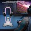 RGB подставка для гарнитуры с USB 2.0 хабом, игровая подставка для наушников с 2 USB-портами, держатель для полноразмерных наушников, игровые аксессуары