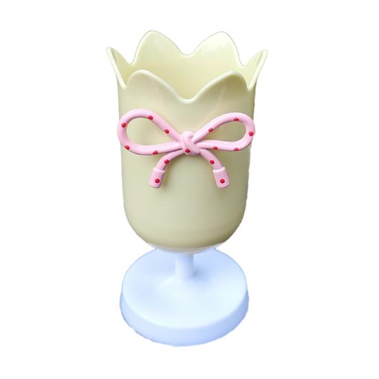 Tulip Pen Holder Cute Desktop Organizer for Girls Students Multi-Function Pencil Cup Desk Decor for Home School Office