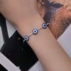 New S925 Silver Devil's Eye Bracelet Cross-border Manufacturer Wholesale Platinum Plated Blue Eyes Lucky Bracelet