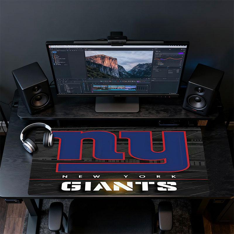 New York Giants Mouse Pad, Large Gaming Desk Mat, Non-slip XXL Mousepad for Laptop & Tablet, Mini PC Playmat with Stitched Edges