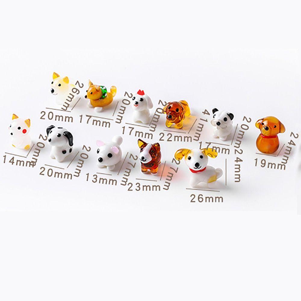 Украшения для собак из натриево-кальциевого стекла, поделки из мультяшных собак, изысканная модель собаки