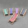Beach Chair Folding Furniture 1/12 Dollhouse Accessories Beach Scene Layout Doll House Wooden Table Mini Toys