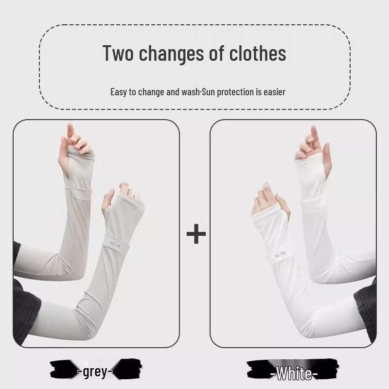 Plus Size Breathable Summer UV Protection Cycling Arm Sleeves - Lightweight & Loose Fit