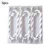 Christmas Tree Candy Decorations 6PCS Plastic Candy Cane Hanging Ornament 2025 Xmas Home Party Supplies Decor