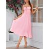 Summer Sweet Solid Sleeveless Long Dress Women Fashion Bandage Camisole Dresses Padded Boned Robe Elegant Party Vestidos