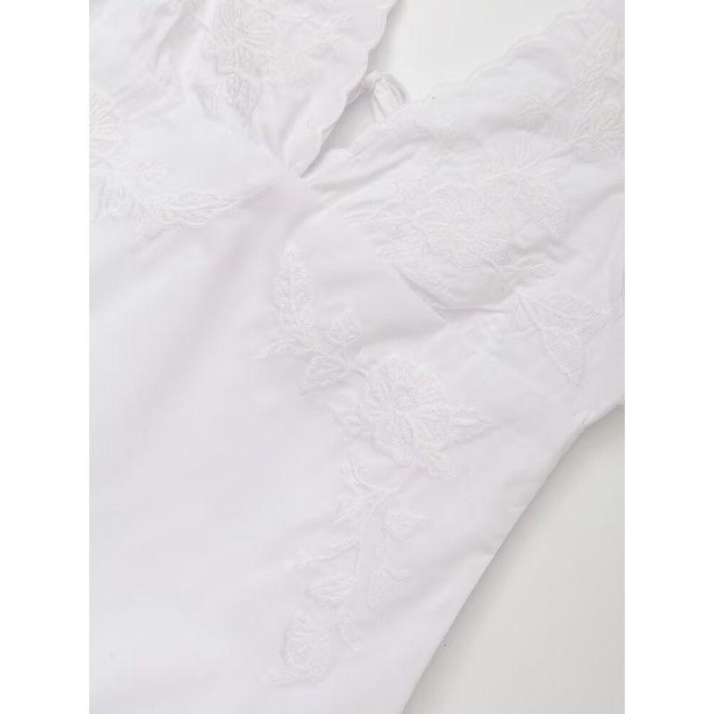 Kaslead New Arrival Women's Clothing Fashion Style Flower Lace Decorative Poplin Midi Skirt Dress 7521309