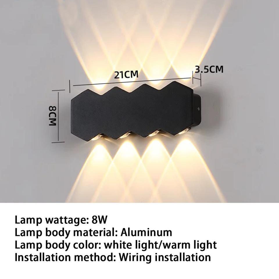 Алюминиевый светодиодный настенный светильник Водонепроницаемый Наружное Внутреннее освещение IP55 AC86-265V 4w 6w 8w 10w настенный светильник для сада лестницы ночи