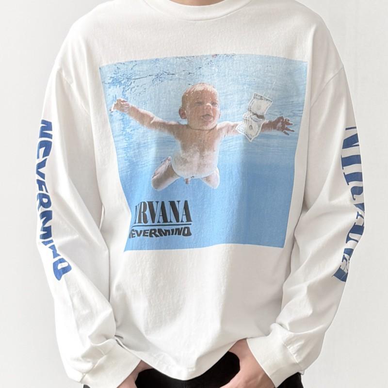 Nirvana Nevermind Street Style Loose Long Sleeve T-Shirt Teens