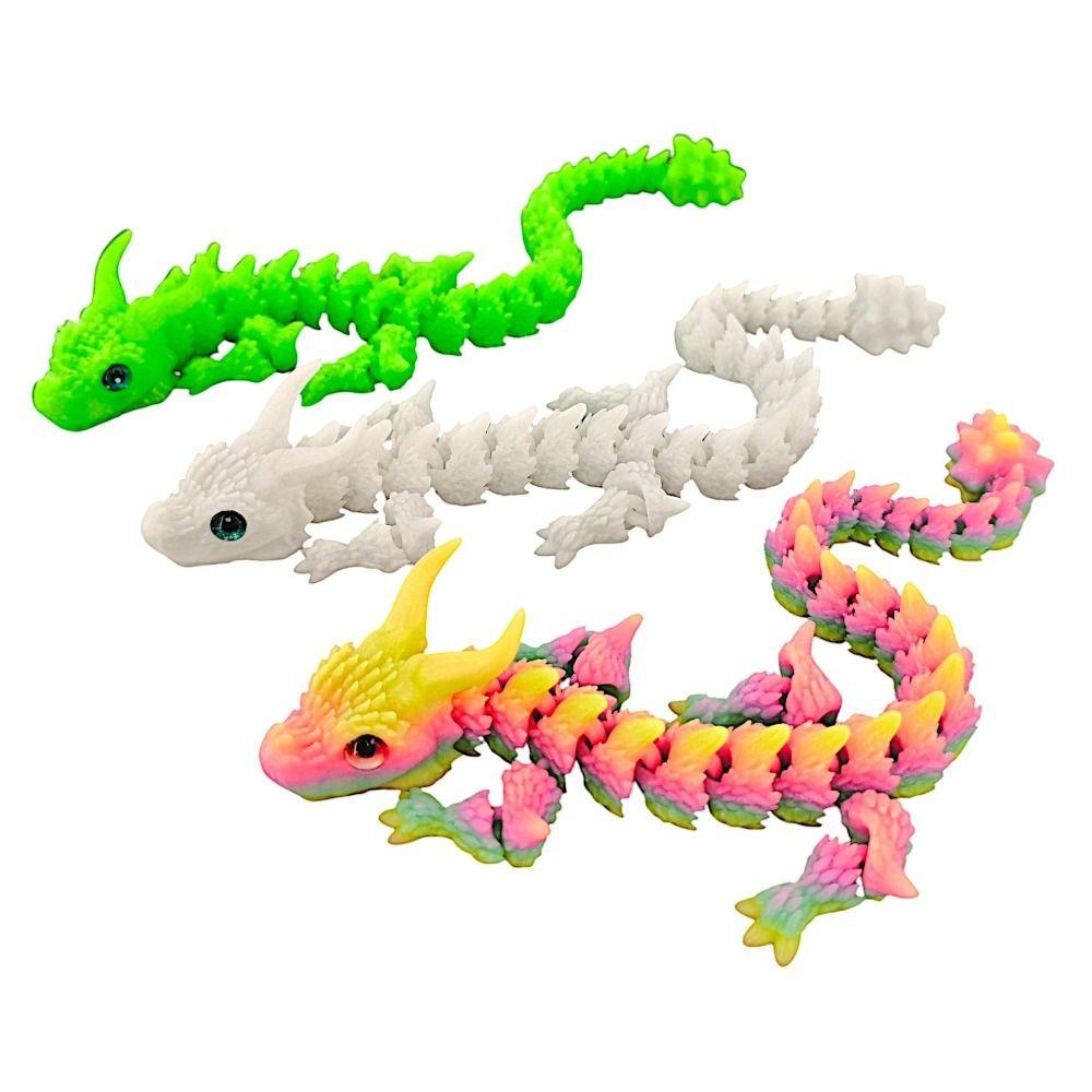 Simulated Eye 3D Printed Dragon 3D Articulated Dragon Toys Landscaping Decoration