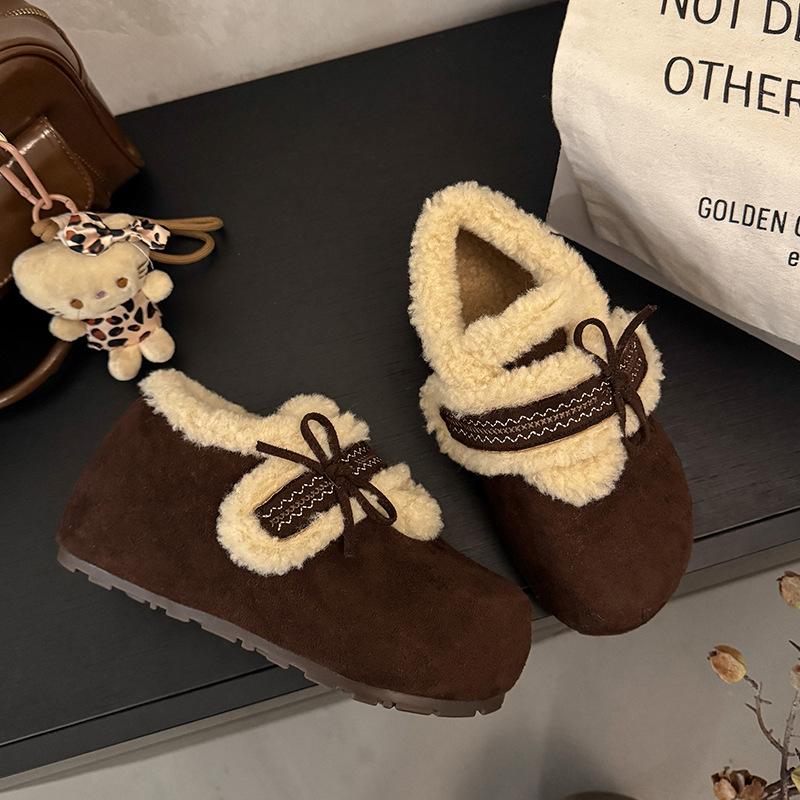 Женские мягкие эластичные зимние меховые ботинки на толстой подошве, теплые, с холодозащитной подкладкой, нескользящие, износостойкие, повседневные спортивные хлопковые ботинки