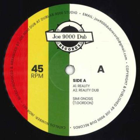 10-дюймовая пластинка SIMI GNOSIS, JOE 9000 DUB / KING FI - Реальность; (Дублировать) / Больше Реальности; (Dub JNDR001 Joe 9000 Dub 2020 UK Регги, Ска и Даб