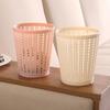 2 шт. Настольная мусорная корзина с полым дизайном под ротанг, мини-настольная мусорная корзина против старения, компактный размер, настольная мусорка