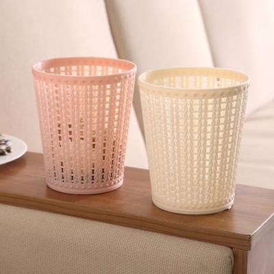 2 шт. Настольная мусорная корзина с полым дизайном под ротанг, мини-настольная мусорная корзина против старения, компактный размер, настольная мусорка