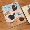 For iPad Air6 Case Cartoon Cute Cat Pattern iPad Tri-fold Flip Case for iPad Air4 Air5 2022 10th 10.9 Air1/2 9.7 Air3/Pro2017 10.5 with Pencil Holder