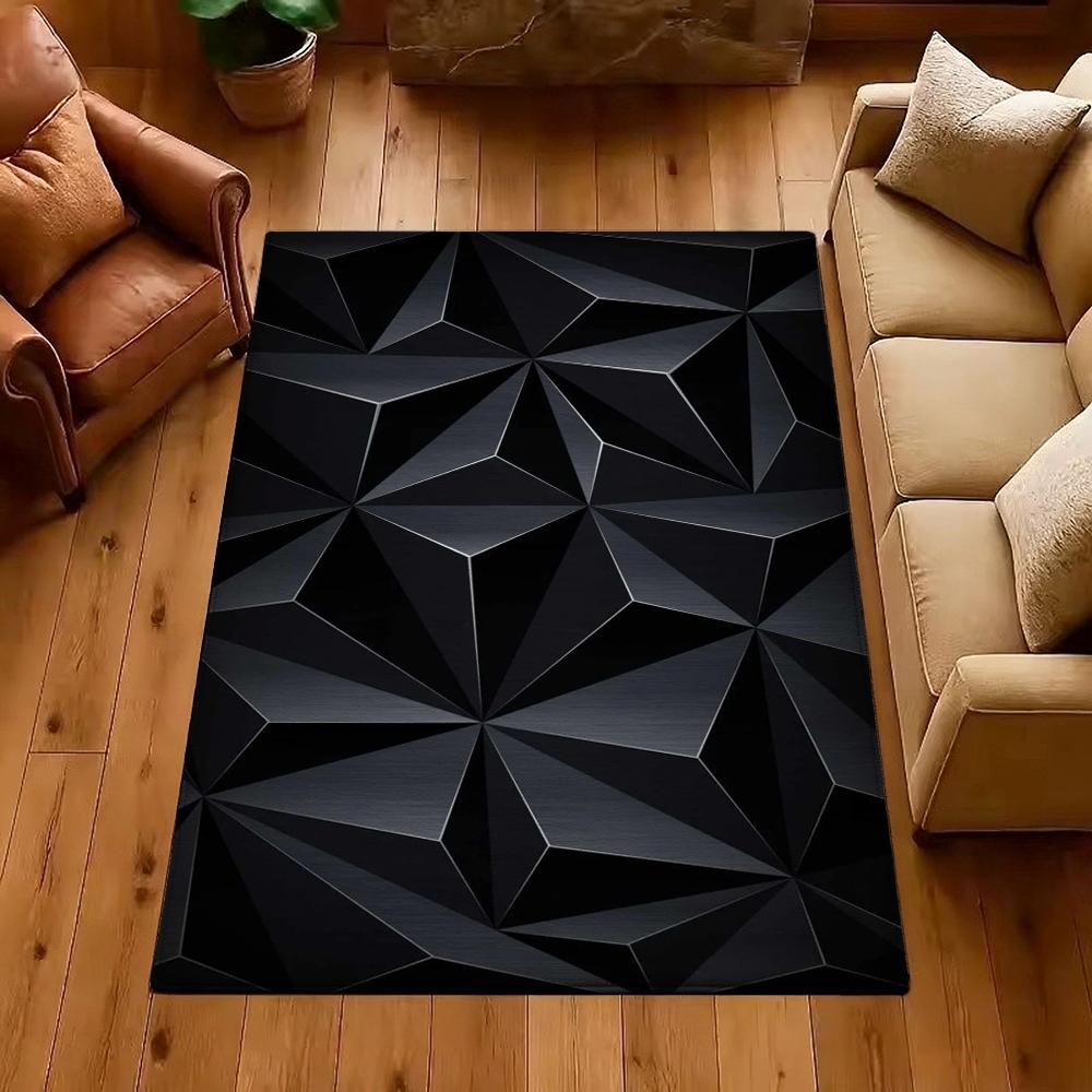 Neon Geometry Indoor Rug Durable Stainresistant Easyclean Carpet For Bedroom Kitchen Bathroom Home Decor Birthday Gift