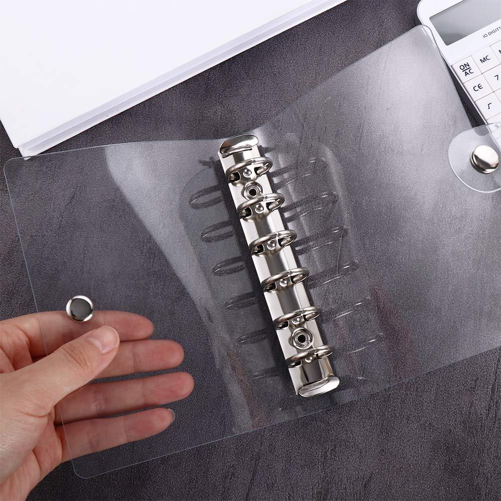 A4/A5/A6/A7 Школьная папка-клип из пластика, прозрачная, на кольцах для листов, планер, блокнот